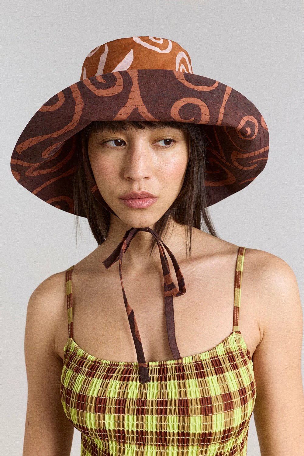 Damson Madder reversible sunhat - mixed swirl