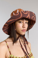 Damson Madder reversible sunhat - mixed swirl