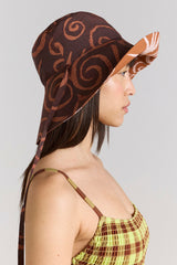 Damson Madder reversible sunhat - mixed swirl