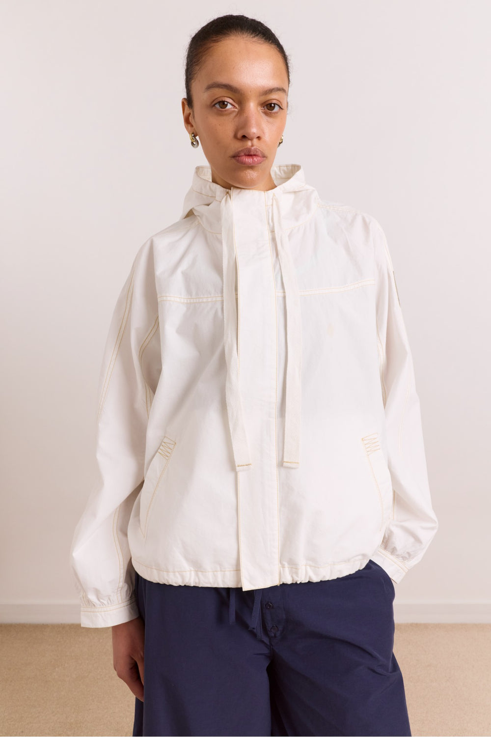 Damson Madder blake hooded jacket - ecru