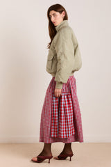 Damson Madder Chachi Bomber - Pale Aqua