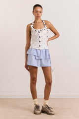 Damson Madder zazie jersey halter - polka dot