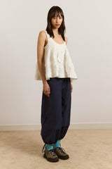 Damson Madder stella ruffle cami - white