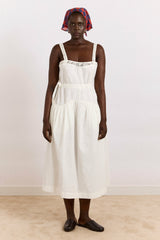 Damson Madder campbell midi dress - white