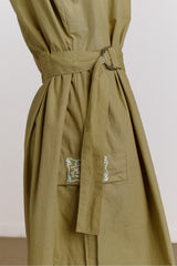 Damson Madder tate midi dress - olive