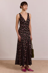 Damson Madder genevieve midi dress - rose print