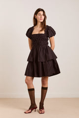 Damson Madder lyza mini dress - black