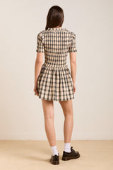 Damson Madder mansi mini dress - butter check