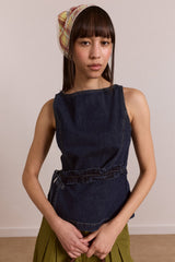 Damson Madder maxime top - dark indigo