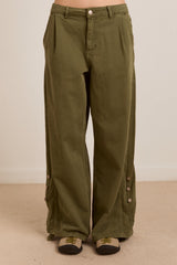 Damson Madder wylie turn up jeans - khaki