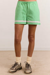 Damson Madder jovie lace insert shorts - mint