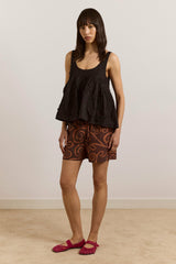 Damson Madder afina pull on short - swirl print