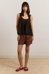 Damson Madder afina pull on short - swirl print
