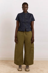 Damson Madder felix twill trousers - olive