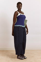 Damson Madder felix twill trouser - navy
