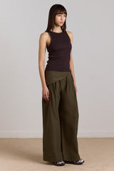 Damson Madder fabia trouser - khaki