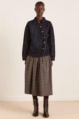 Damson Madder josie midi skirt - multi check