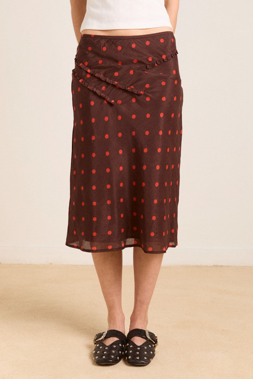 Damson Madder octavia skirt - burgundy spot