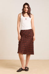 Damson Madder octavia skirt - burgundy spot
