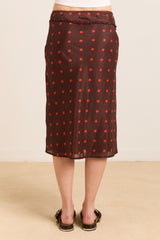 Damson Madder octavia skirt - burgundy spot