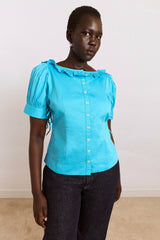 Damson Madder anke blouse - river blue