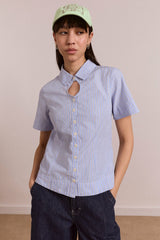 Damson Madder ebba shirt - mini blue stripe