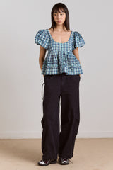 Damson Madder summer joy blouse- tomboy check
