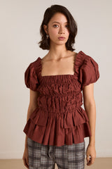 Damson Madder lyza blouse - brick