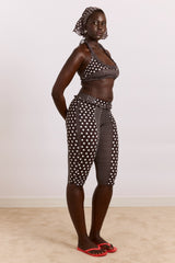 Damson Madder cove capri pant - spot stripe print
