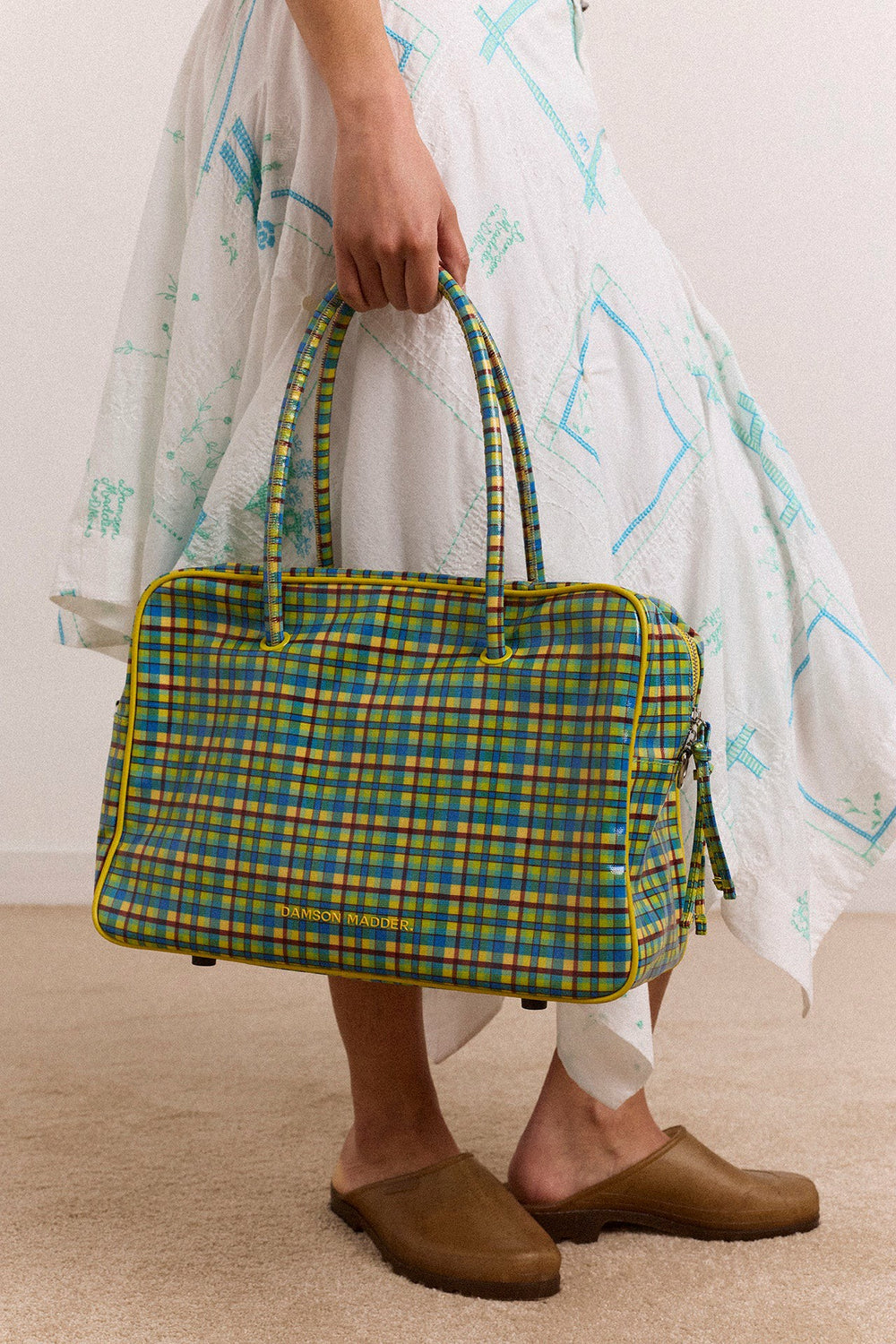 Damson Madder truro coated holdall - zesty check