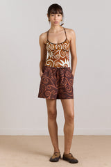 Damson Madder della reversible swimsuit - swirl print