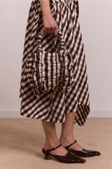 Damson Madder alani ruffle bag - choc