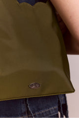 Damson Madder lorelai bag in heavy satin - olive