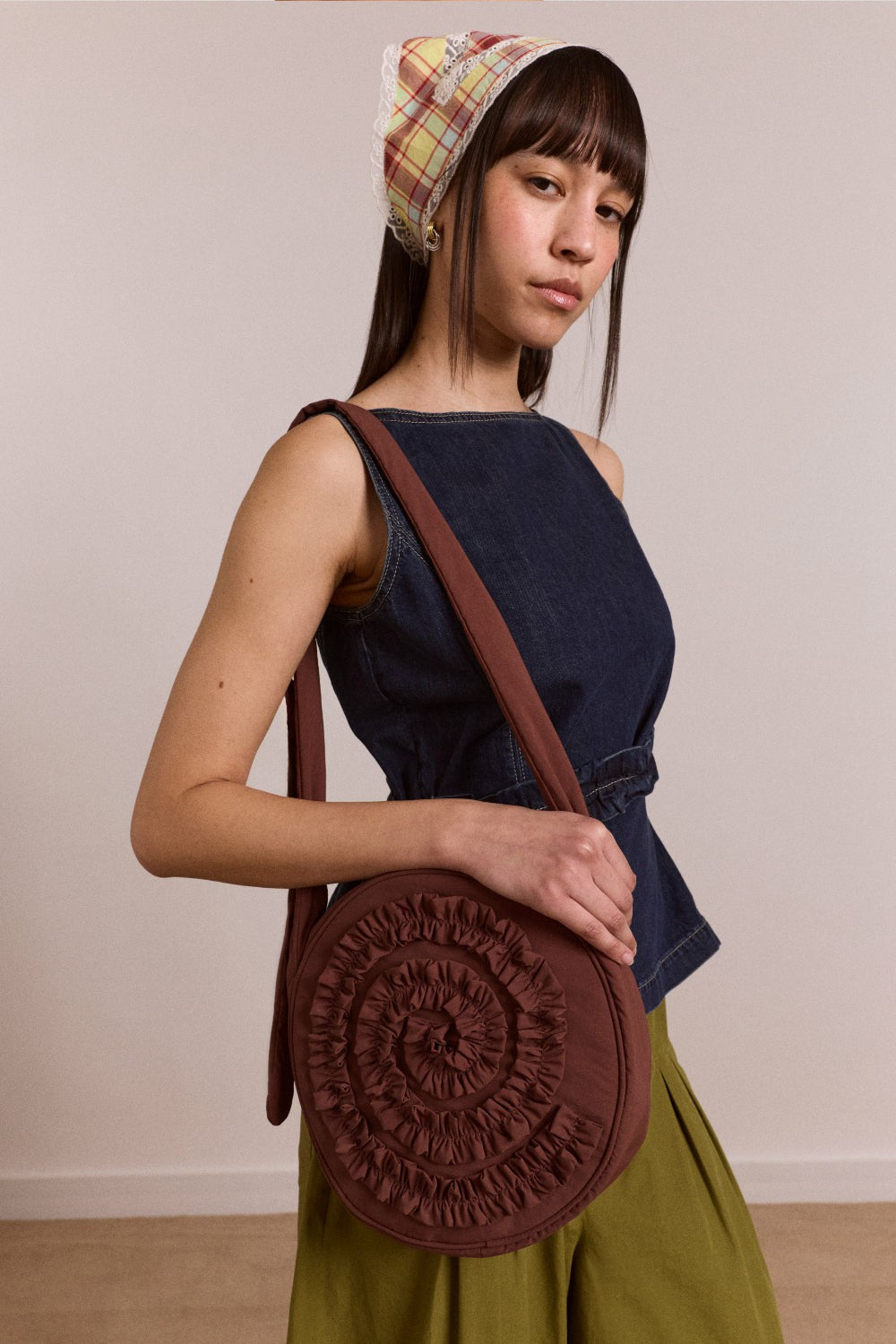 Damson Madder rae circle swirl bag - chocolate