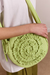 Damson Madder rae circle swirl bag - celery