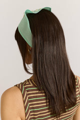 Damson Madder swirl button headscarf - mint