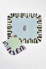 Damson Madder set of placemats - blue/green