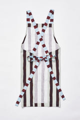 Damson Madder apron - mixed stripe
