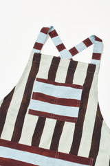 Damson Madder apron - mixed stripe