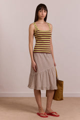 Damson Madder avielle tank - green stripe