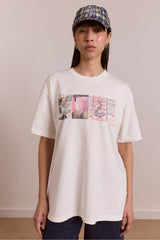 Damson Madder slow life crossword graphic tee - ecru