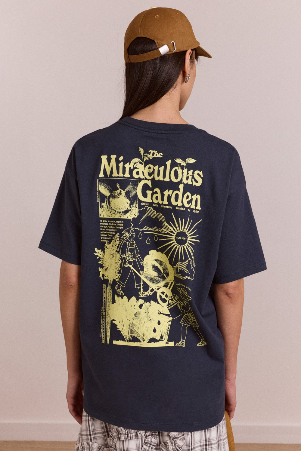 Damson Madder miraculous garden - navy t-shirt