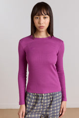 Damson Madder manon layered 2 in 1 top - choc/magenta