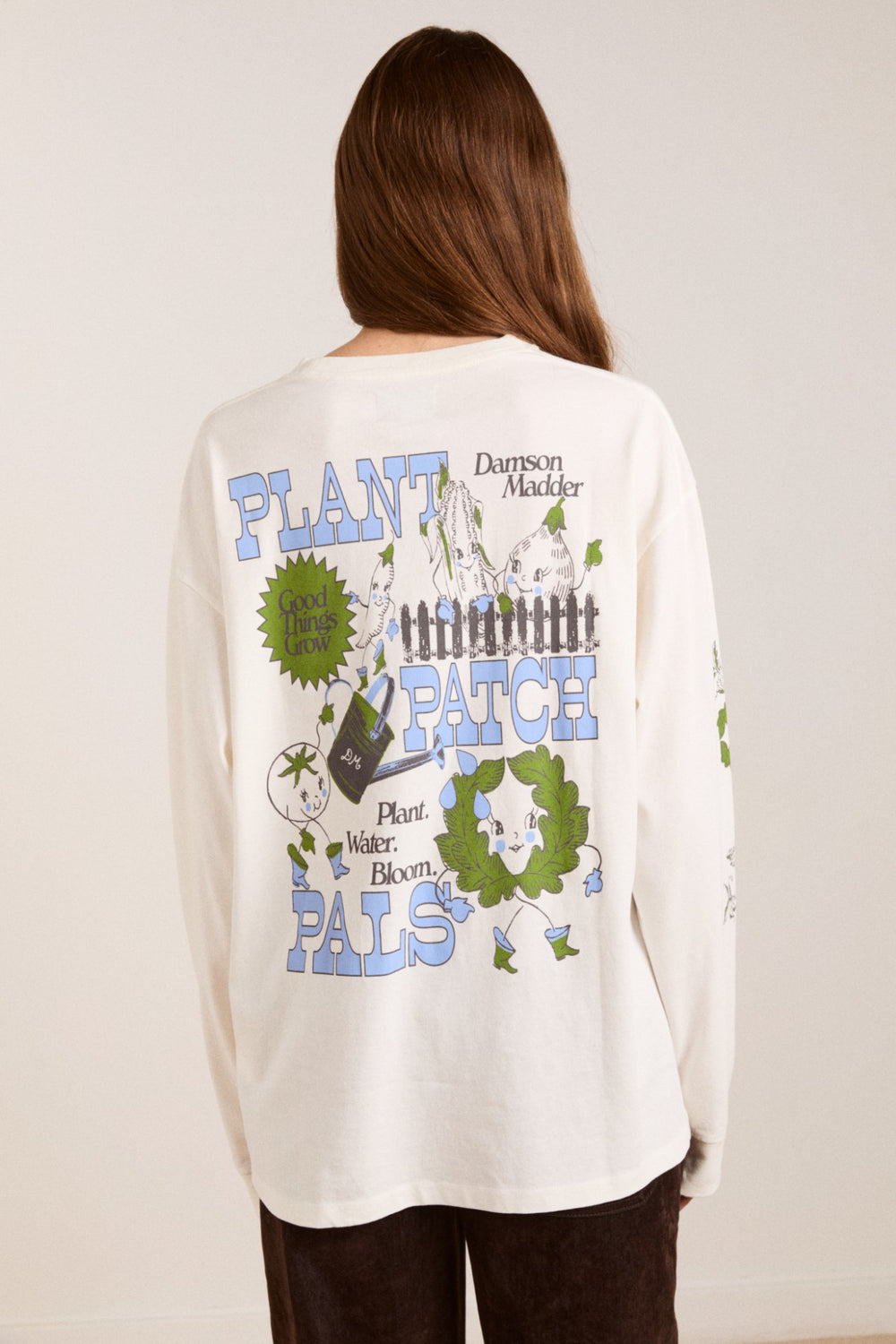 Damson Madder plant patch pals - ecru long sleeve