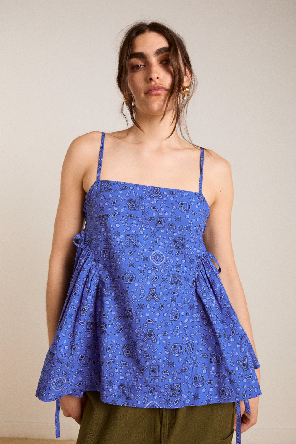 Damson Madder cressida cami - blue paisley