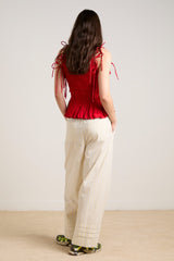 Damson Madder becca multi-way blouse - cherry
