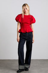 Damson Madder becca multi-way blouse - cherry