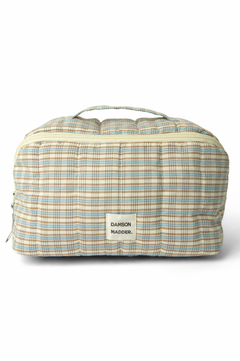 Damson Madder large wash bag - ginger check