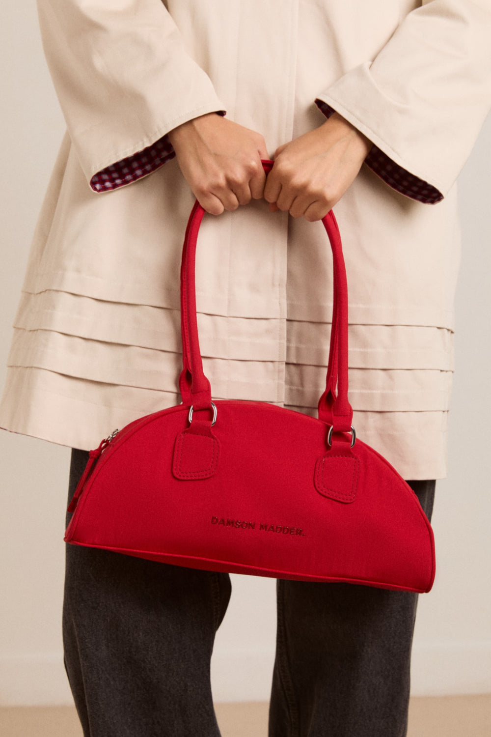 Damson Madder berta bowler bag - red