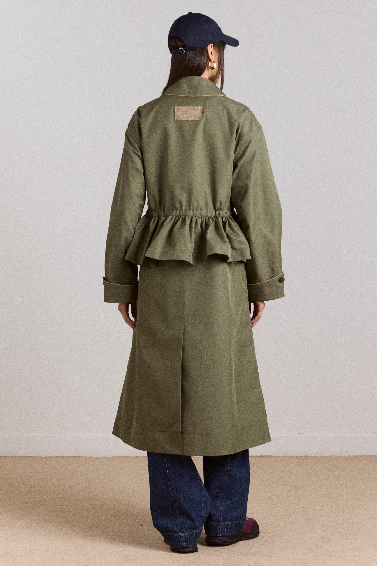 Damson Madder multi-wear myrtle trench in khaki